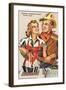 Cowboy and Cowgirl Cooking-null-Framed Art Print