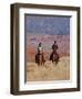 Cowboy and Cowgirl Riding Through Scenic Hills of the Big Horn Mountains, Shell, Wyoming, USA-Joe Restuccia III-Framed Photographic Print