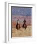 Cowboy and Cowgirl Riding Through Scenic Hills of the Big Horn Mountains, Shell, Wyoming, USA-Joe Restuccia III-Framed Photographic Print