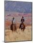 Cowboy and Cowgirl Riding Through Scenic Hills of the Big Horn Mountains, Shell, Wyoming, USA-Joe Restuccia III-Mounted Photographic Print