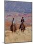 Cowboy and Cowgirl Riding Through Scenic Hills of the Big Horn Mountains, Shell, Wyoming, USA-Joe Restuccia III-Mounted Photographic Print