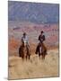 Cowboy and Cowgirl Riding Through Scenic Hills of the Big Horn Mountains, Shell, Wyoming, USA-Joe Restuccia III-Mounted Photographic Print