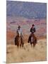 Cowboy and Cowgirl Riding Through Scenic Hills of the Big Horn Mountains, Shell, Wyoming, USA-Joe Restuccia III-Mounted Photographic Print