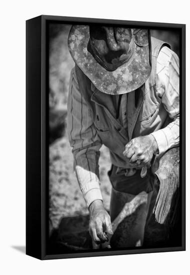 Cowboy and His Hat-Dan Ballard-Framed Stretched Canvas