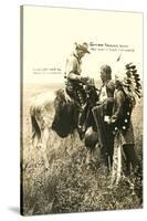 Cowboy and Indians Trading-null-Stretched Canvas