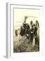 Cowboy and Indians Trading-null-Framed Art Print