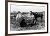 Cowboy and Navaho Indian Playing Cards Photograph-Lantern Press-Framed Art Print