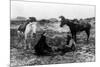 Cowboy and Navaho Indian Playing Cards Photograph-Lantern Press-Mounted Art Print