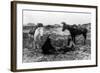 Cowboy and Navaho Indian Playing Cards Photograph-Lantern Press-Framed Art Print