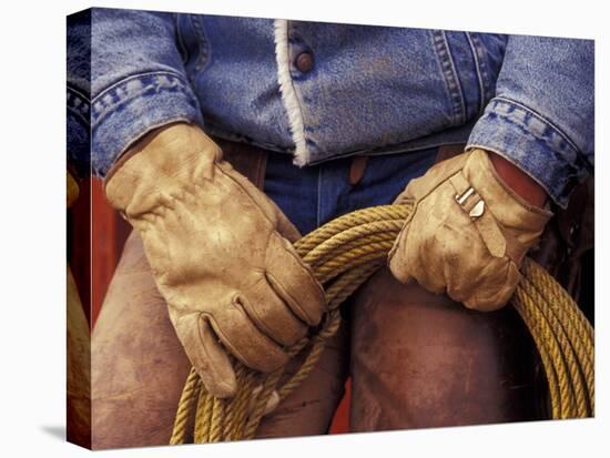 Cowboy and Rope, Ponderosa Ranch, Seneca, Oregon, USA-Darrell Gulin-Stretched Canvas