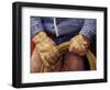 Cowboy and Rope, Ponderosa Ranch, Seneca, Oregon, USA-Darrell Gulin-Framed Photographic Print