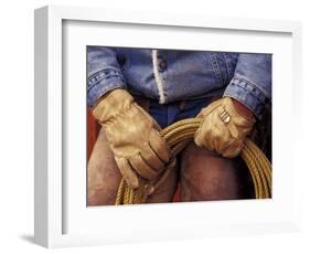 Cowboy and Rope, Ponderosa Ranch, Seneca, Oregon, USA-Darrell Gulin-Framed Photographic Print