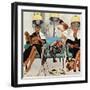 "Cowboy Asleep in Beauty Salon," May 6, 1961-Kurt Ard-Framed Giclee Print