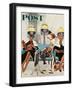 "Cowboy Asleep in Beauty Salon," Saturday Evening Post Cover, May 6, 1961-Kurt Ard-Framed Giclee Print