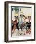 "Cowboy Asleep in Beauty Salon," Saturday Evening Post Cover, May 6, 1961-Kurt Ard-Framed Giclee Print