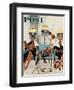 "Cowboy Asleep in Beauty Salon," Saturday Evening Post Cover, May 6, 1961-Kurt Ard-Framed Giclee Print