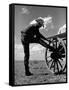 Cowboy at the Matador Ranch in Texas-Hansel Mieth-Framed Stretched Canvas