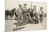 Cowboy Band in the Corral-null-Mounted Art Print