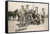 Cowboy Band in the Corral-null-Framed Stretched Canvas