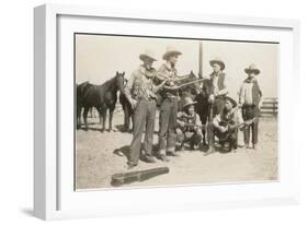 Cowboy Band in the Corral-null-Framed Art Print