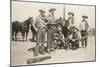 Cowboy Band in the Corral-null-Mounted Art Print