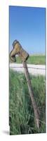 Cowboy Boot on a Fence, Pottawatomie County, Kansas, USA-null-Mounted Photographic Print