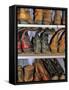 Cowboy Boots at Ranch, Marion, Montana, USA-Chuck Haney-Framed Stretched Canvas