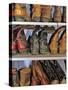 Cowboy Boots at Ranch, Marion, Montana, USA-Chuck Haney-Stretched Canvas