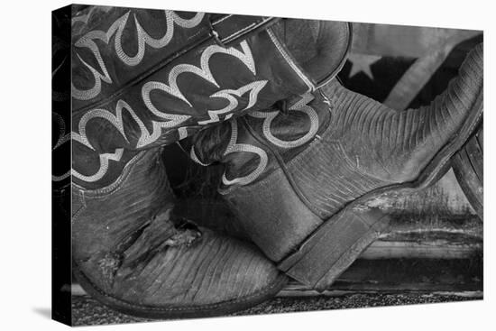 Cowboy Boots BW I-Kathy Mahan-Stretched Canvas