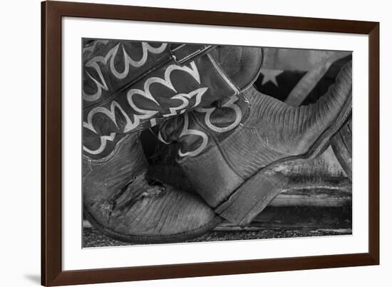 Cowboy Boots BW I-Kathy Mahan-Framed Photographic Print