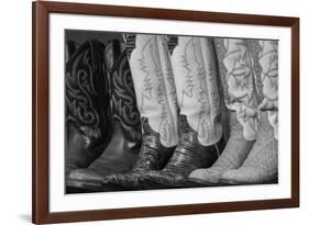 Cowboy Boots BW II-Kathy Mahan-Framed Photographic Print