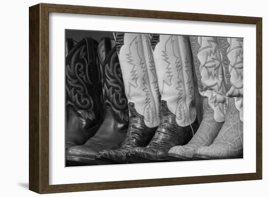 Cowboy Boots BW II-Kathy Mahan-Framed Photographic Print