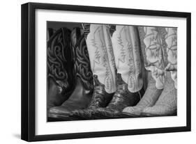 Cowboy Boots BW II-Kathy Mahan-Framed Photographic Print