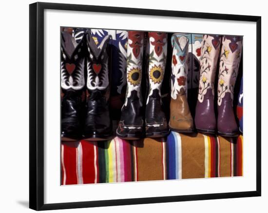 Cowboy Boots Detail, Santa Fe, New Mexico, USA-Judith Haden-Framed Photographic Print