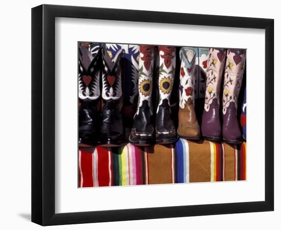 Cowboy Boots Detail, Santa Fe, New Mexico, USA-Judith Haden-Framed Photographic Print