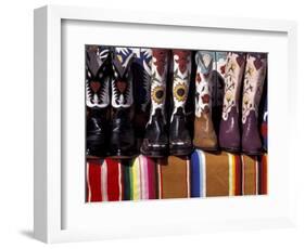 Cowboy Boots Detail, Santa Fe, New Mexico, USA-Judith Haden-Framed Photographic Print