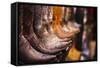 Cowboy Boots, Kemo Sabe Shop, Aspen, Colorado, USA-Walter Bibikow-Framed Stretched Canvas
