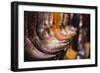 Cowboy Boots, Kemo Sabe Shop, Aspen, Colorado, USA-Walter Bibikow-Framed Photographic Print