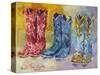 Cowboy Boots-Richard Wallich-Stretched Canvas