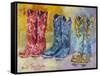 Cowboy Boots-Richard Wallich-Framed Stretched Canvas