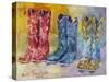 Cowboy Boots-Richard Wallich-Stretched Canvas