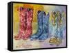 Cowboy Boots-Richard Wallich-Framed Stretched Canvas