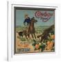 Cowboy Brand - Tustin, California - Citrus Crate Label-Lantern Press-Framed Art Print