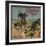 Cowboy Brand - Tustin, California - Citrus Crate Label-Lantern Press-Framed Art Print