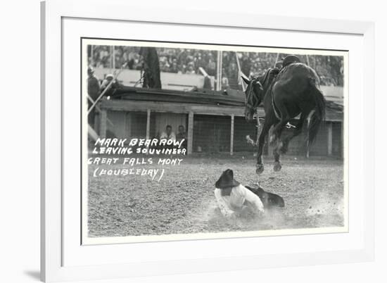 Cowboy Bucked Off Bronco, Montana-null-Framed Premium Giclee Print