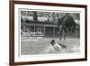 Cowboy Bucked Off Bronco, Montana-null-Framed Premium Giclee Print