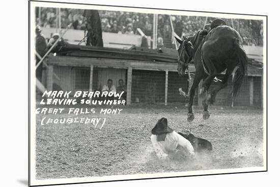 Cowboy Bucked Off Bronco, Montana-null-Mounted Premium Giclee Print