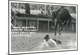 Cowboy Bucked Off Bronco, Montana-null-Mounted Art Print