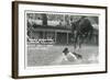 Cowboy Bucked Off Bronco, Montana-null-Framed Art Print