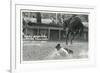 Cowboy Bucked Off Bronco, Montana-null-Framed Art Print